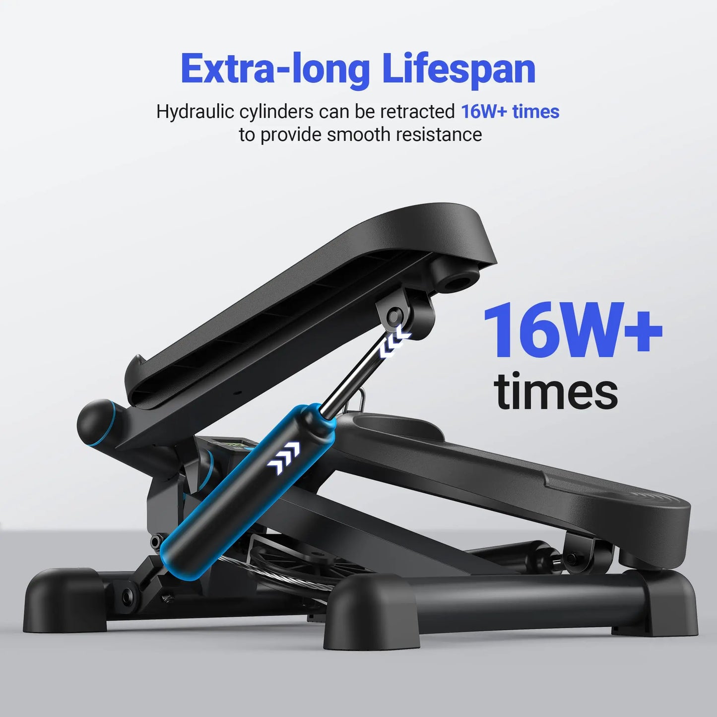 Merach Mini Stepper Exercise Equipment Twist Stair Stepper 330 Pounds Capacity with Resistance Band for Fitness