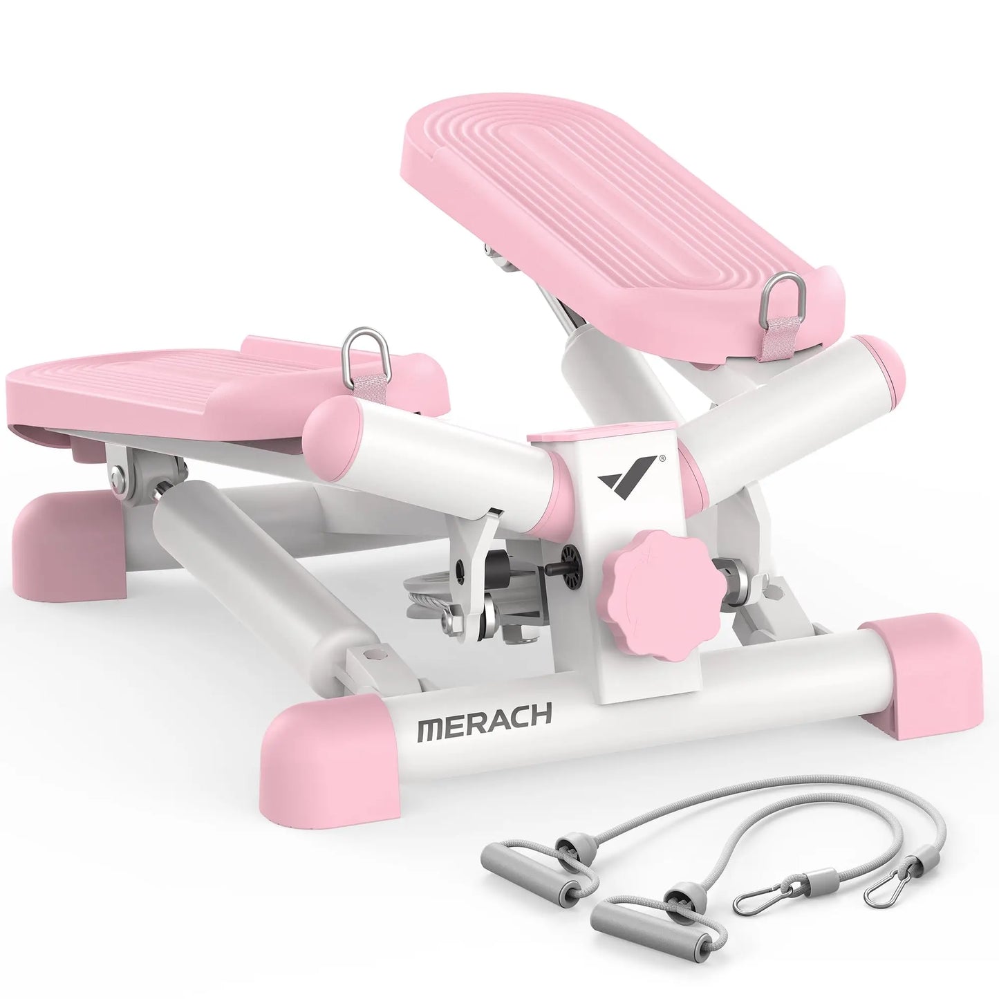 Merach Mini Stepper Exercise Equipment Twist Stair Stepper 330 Pounds Capacity with Resistance Band for Fitness
