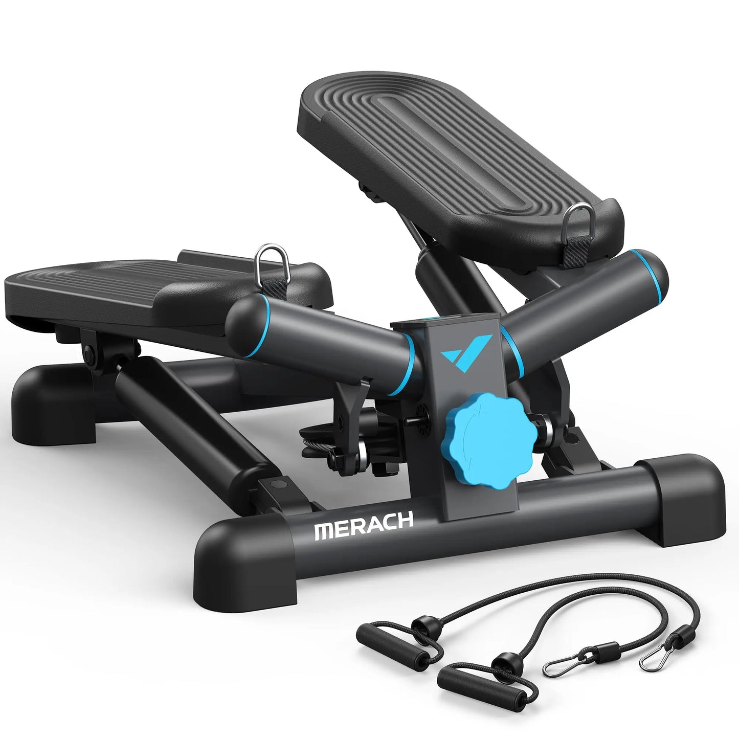 Merach Mini Stepper Exercise Equipment Twist Stair Stepper 330 Pounds Capacity with Resistance Band for Fitness