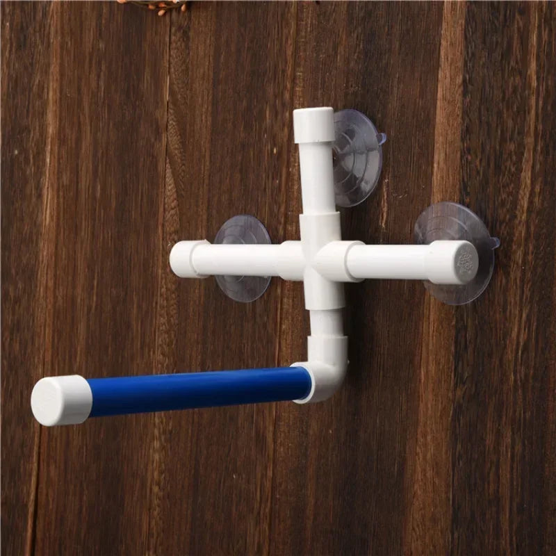 Suction Cup Bird Window and Shower Perch Toy for Parrot Macaw Cockatoo African Conure Parakeet Bath Stand Toys