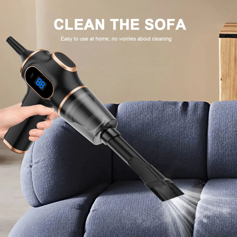 ABS Wireless Car Vacuum Cleaner High Power Mini Household Cleaning Machine for Sofa Office and Carpet