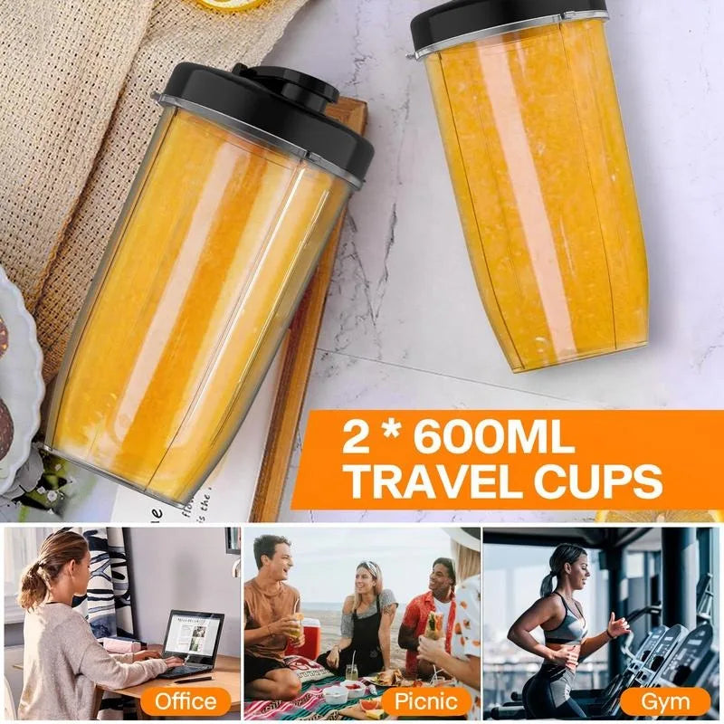 Kitchen Blender for Smoothies,850W,Shakes, and Juices – Personal Blender & Grinder Combo with 2-3 BPA-Free Portable Cups