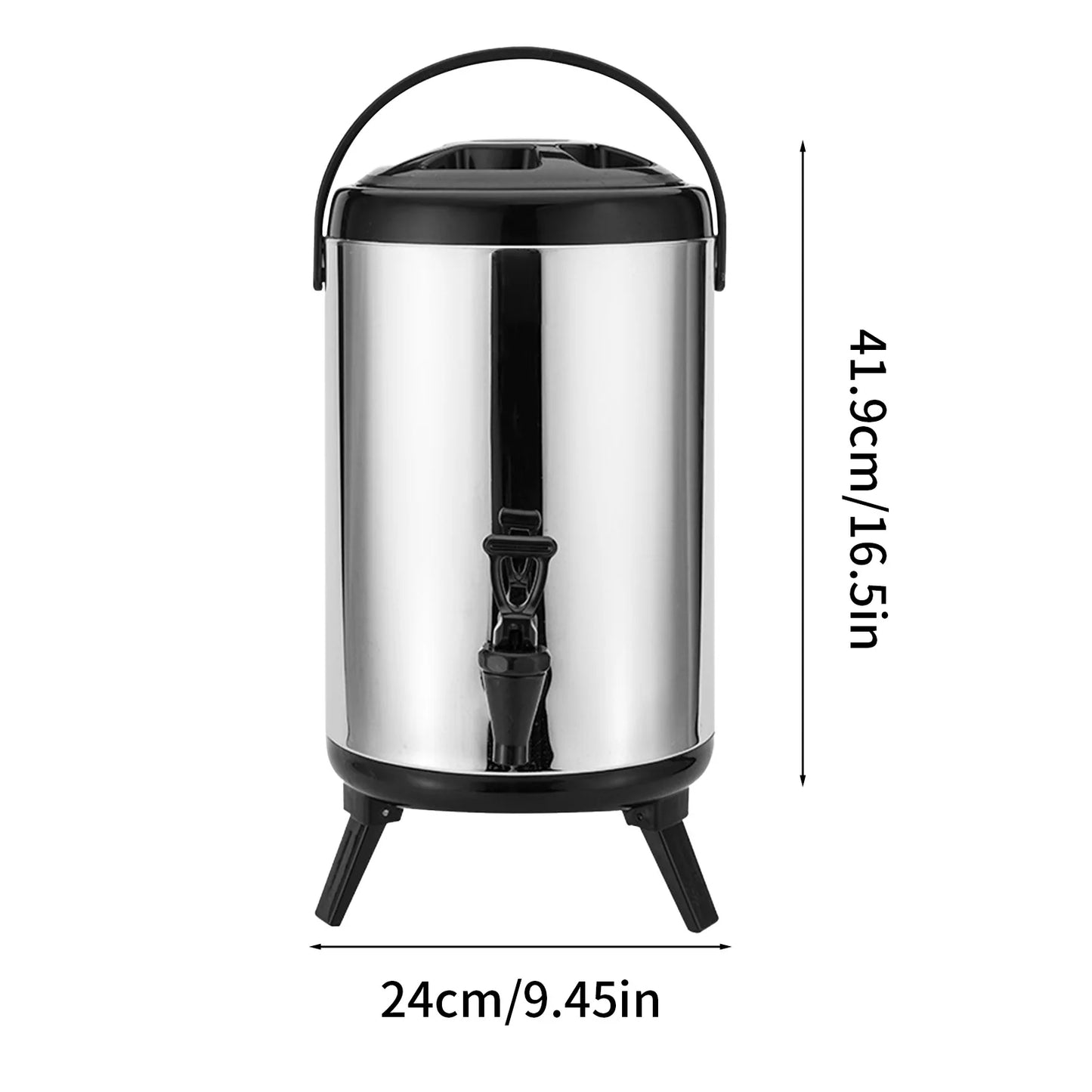 Insulated Beverage Dispenser 12L 10L 8L Stainless Steel Thermal Carafe Pot With Spigot Large Capacity Hot Liquids Container