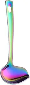 Sauce Ladle, BuyGo Drizzle Spoon with Spout Gravy Soup Ladle, Stainless Steel Kitchen Utensil, Mirror Polish & Dishwasher Safe,
