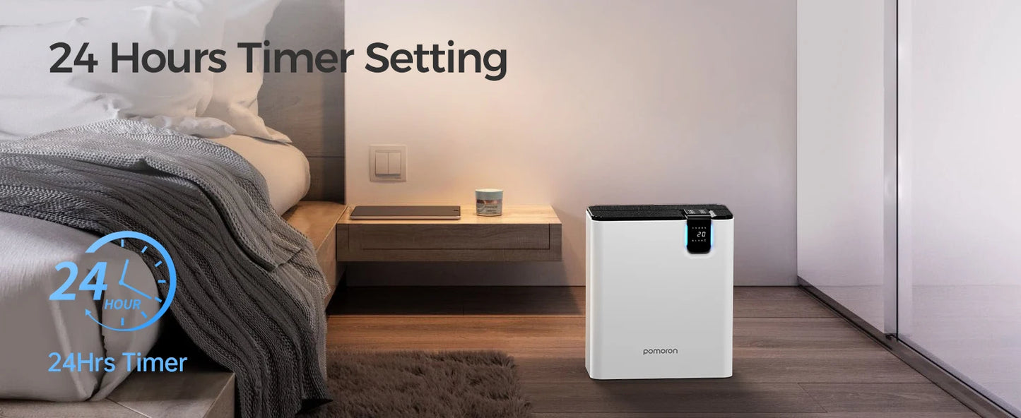 AROEVE Air Purifier 2500Ft² Coverage for Bedroom with Filter H13 HAPA Dual Purification Smart Auto Function CADR Timing Setting