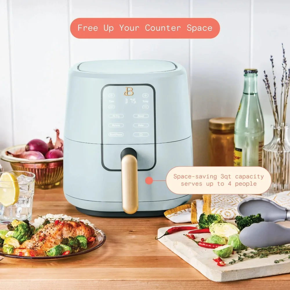 3 Qt Air Fryer with TurboCrisp Technology, Hydrangea by Drew Barrymore