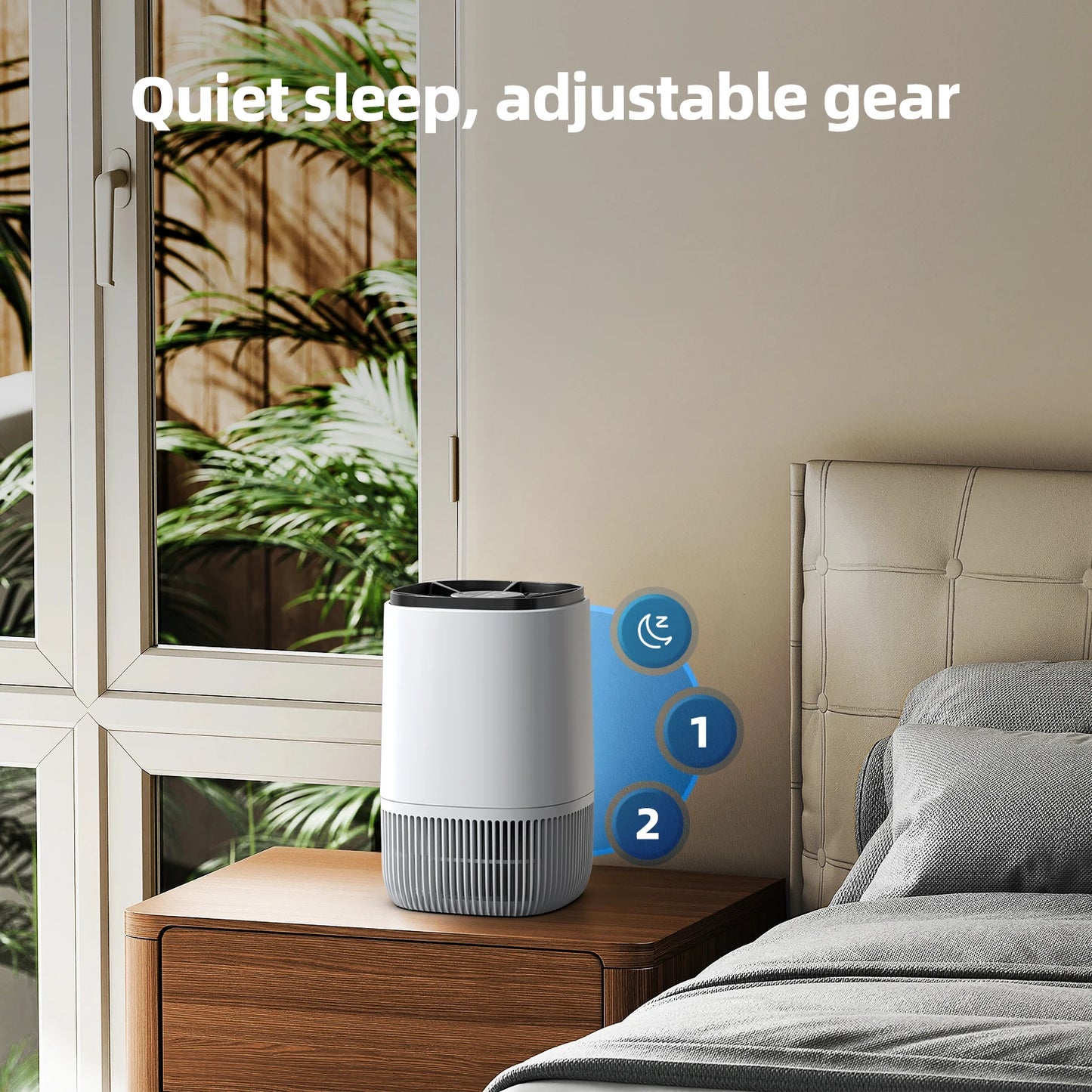 AROEVE Air Purifier For Bedroom Coverage 215 Sq.Ft Cleaner Smoke Odor Remove Dust, Pet Dander For Office RV Home Appliances