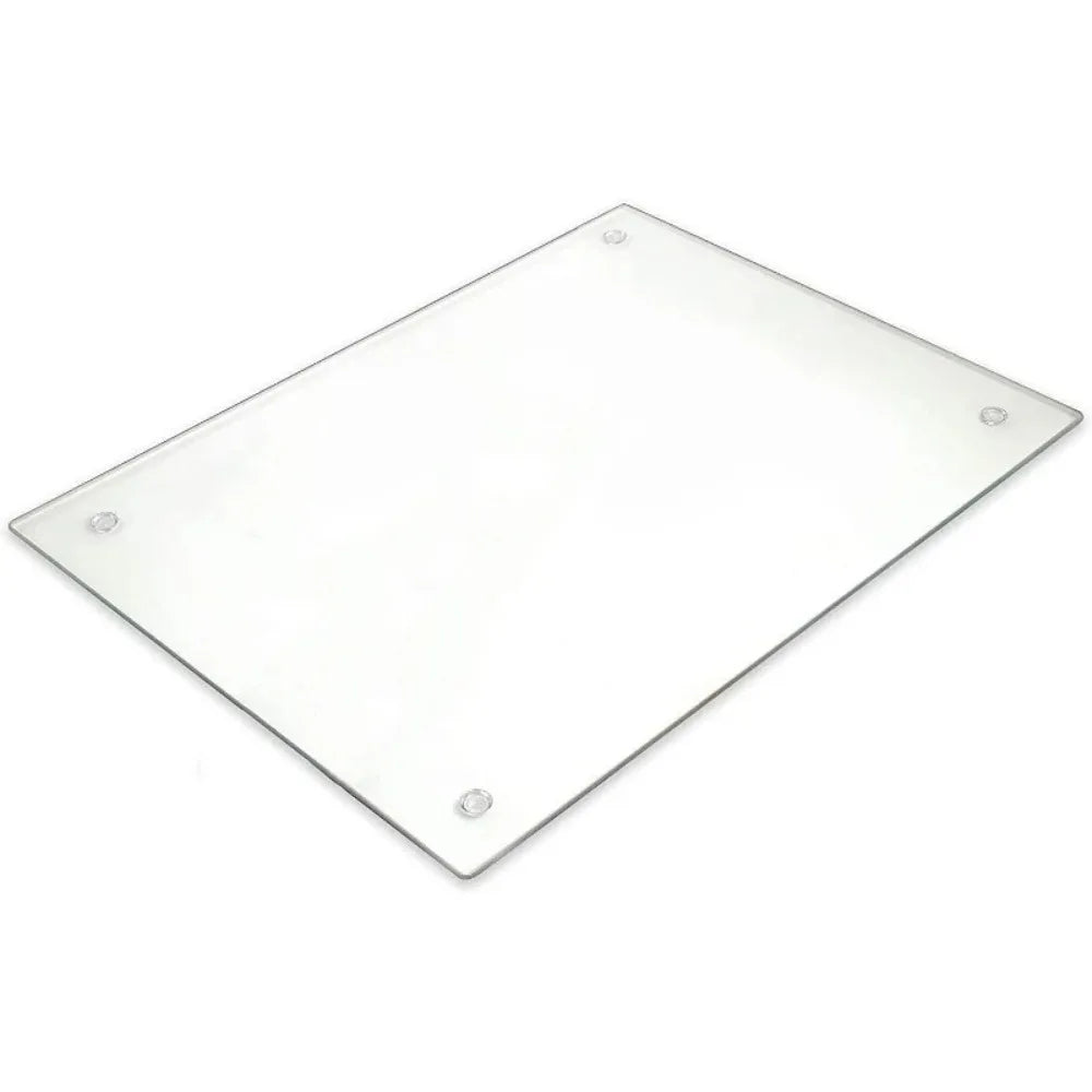 Tempered Glass Cutting Board – Long Lasting Clear – Scratch Resistant, Shatter, Dishwasher Safe. (Large 12x16")