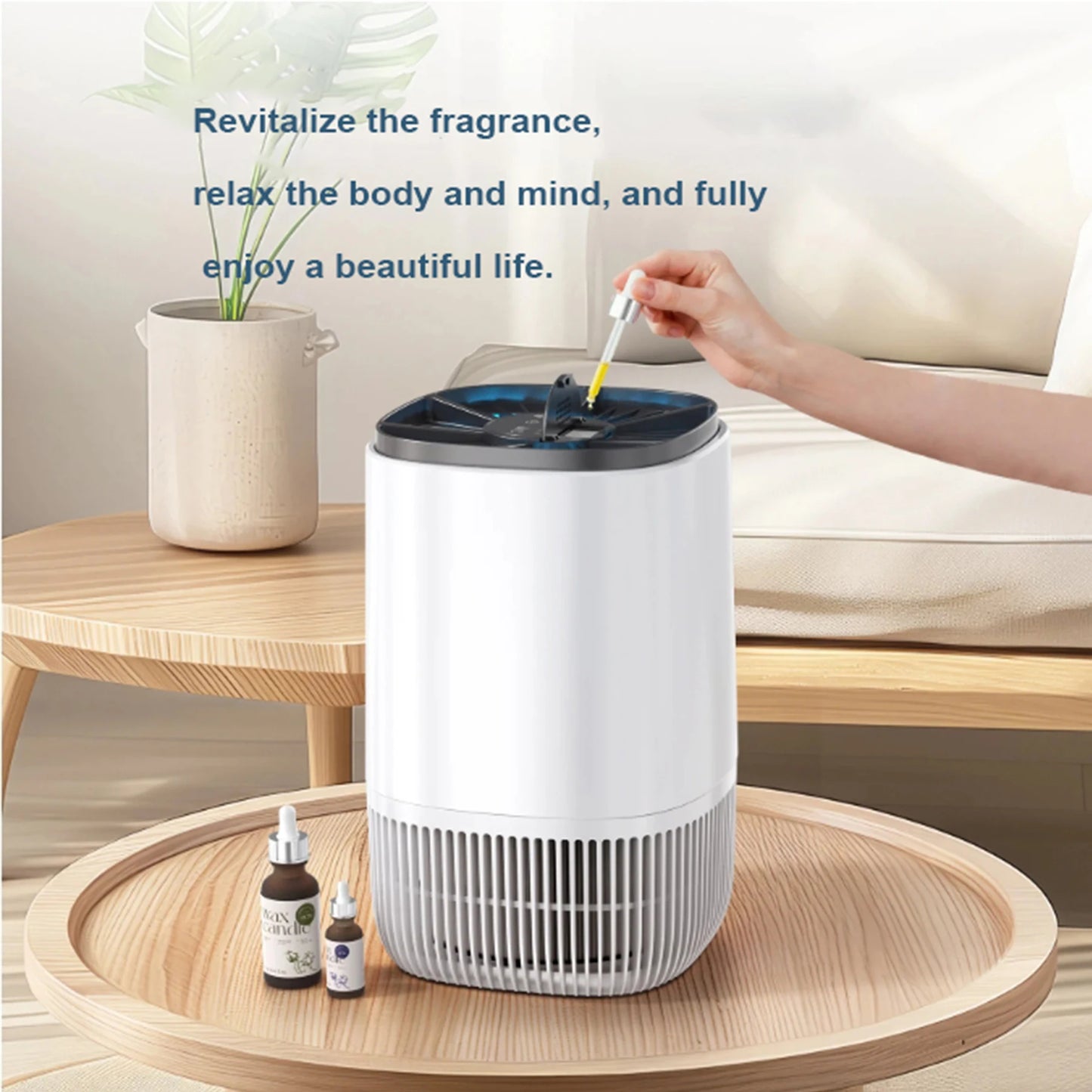 AROEVE Air Purifier For Bedroom Coverage 215 Sq.Ft Cleaner Smoke Odor Remove Dust, Pet Dander For Office RV Home Appliances