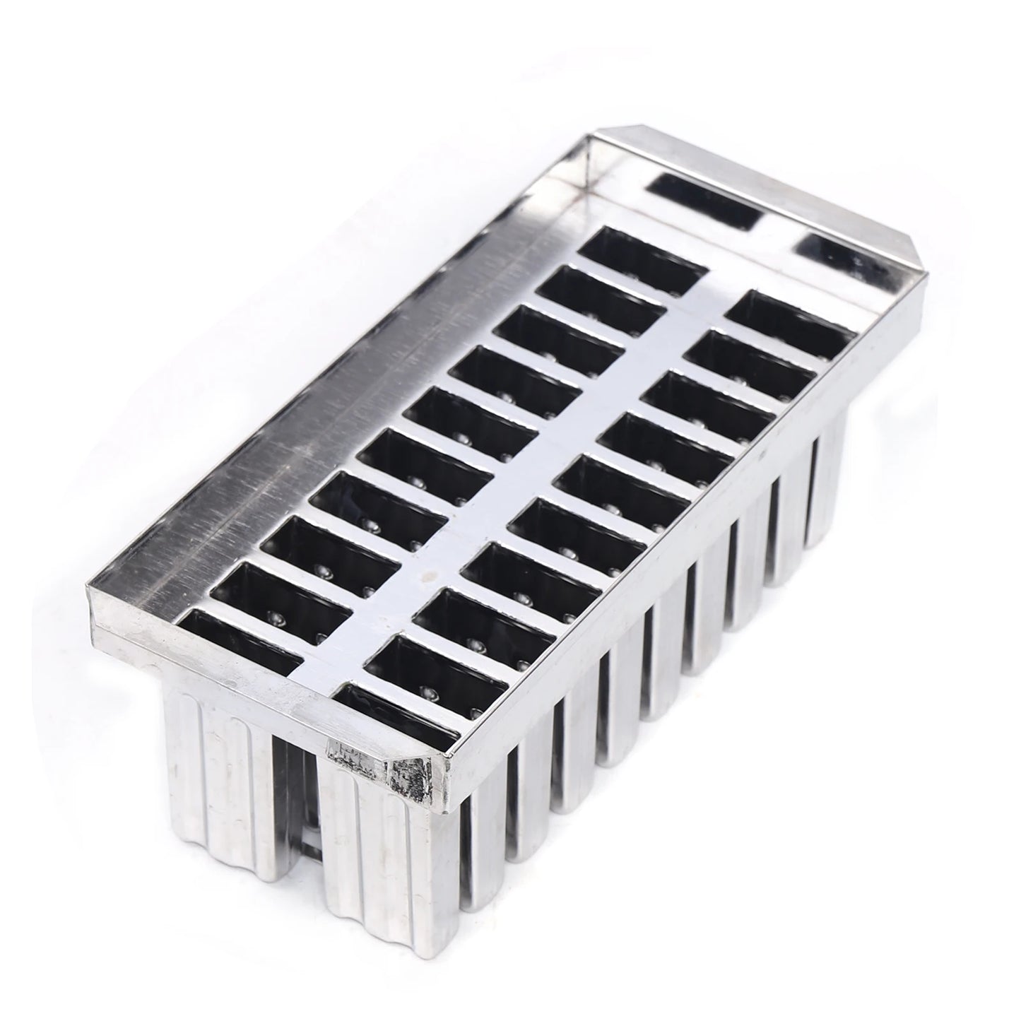 20-Cavity Stainless Steel Ice Pop Mold, Food-Grade Material, Easy to Clean, Ideal for Homemade Healthy Popsicles