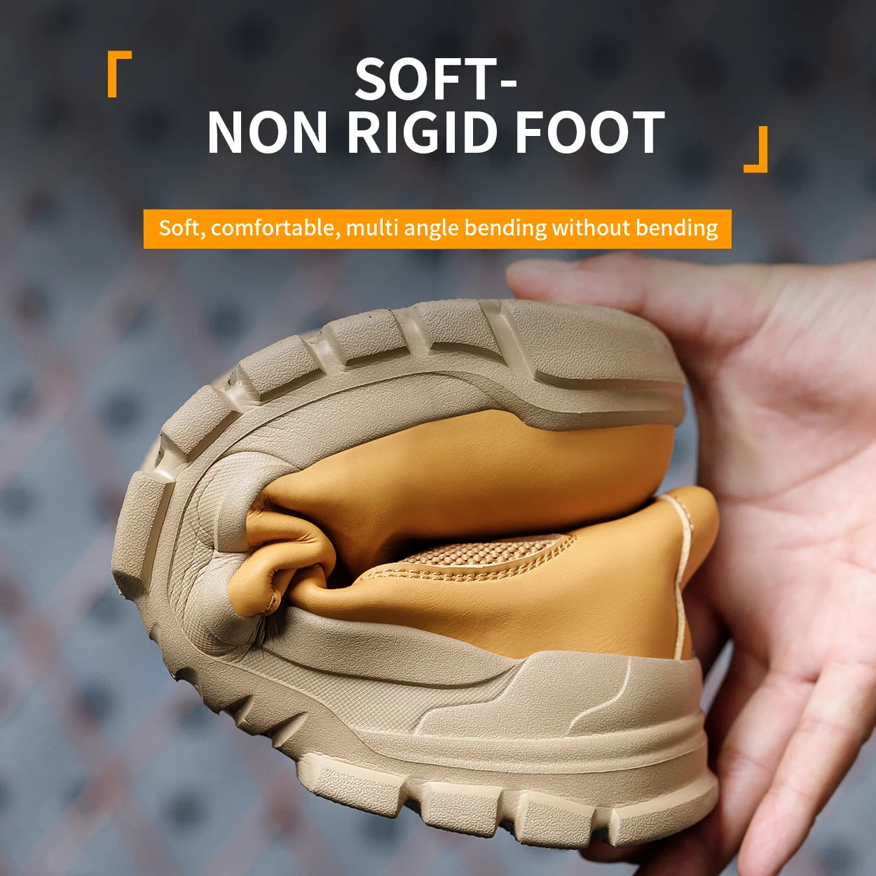 Waterproof Men's Safety Work Boots Steel Toe Shoes Anti Impact Anti Puncture Outdoor Hiking Protective Boots