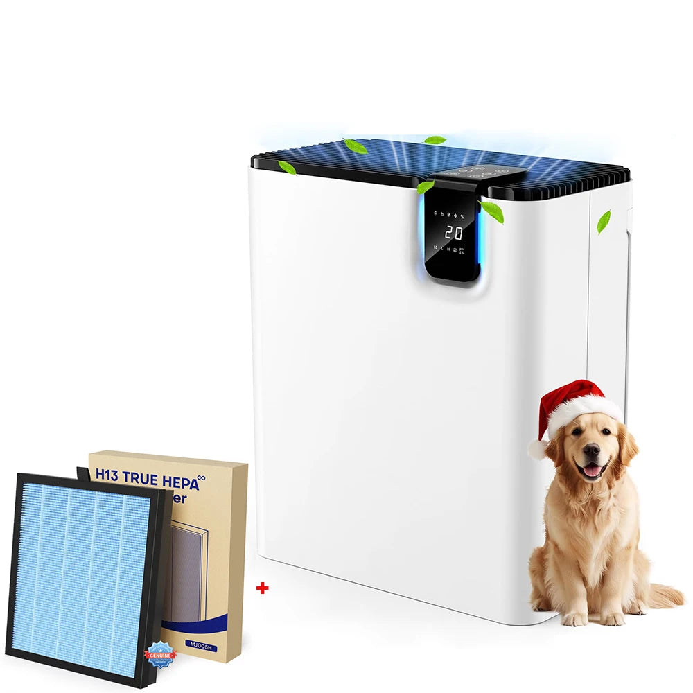 AROEVE Air Purifier 2500Ft² Coverage for Bedroom with Filter H13 HAPA Dual Purification Smart Auto Function CADR Timing Setting