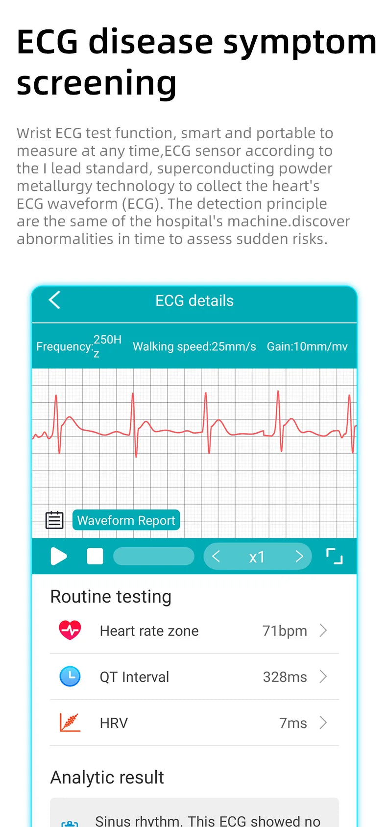 2025 New ECG+HRV Smart Watch Men Women Heart Rate Blood Pressure Body Temperature Sleep Monitor Fitness Pedometer Sports Watch