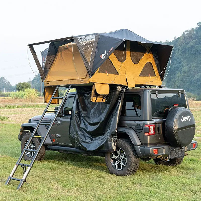 Rooftop Tent Naturnest Andromeda Car Roof Top Tent Soft Cover Tents for Camping RTT Overlanding Tent with Telescopic Ladder