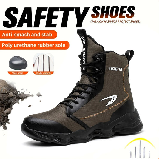 Fashionable Breathable Anti-Smash and Anti-Puncture Safety Shoes for Men