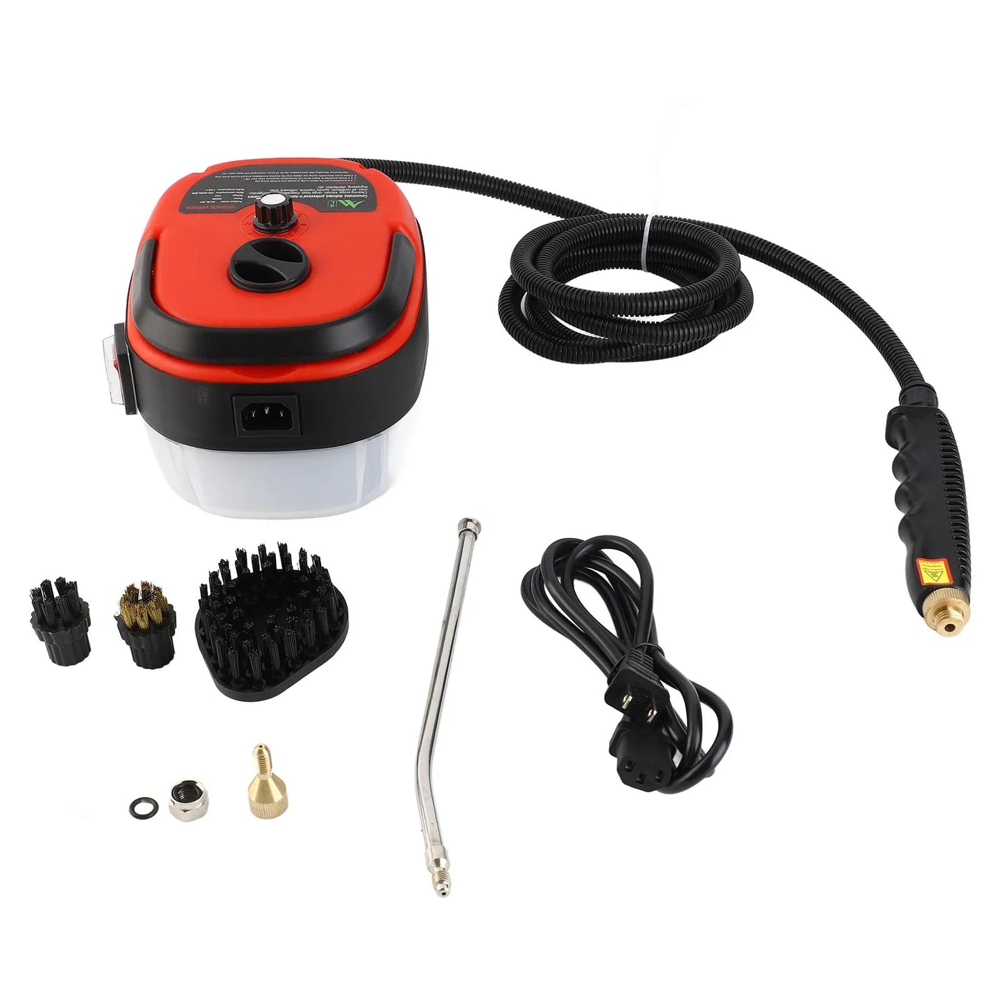 2500W Portable Handheld Steam Cleaner High Temperature Pressurized Steam Cleaning Machine with Brush Heads for Kitchen Furniture