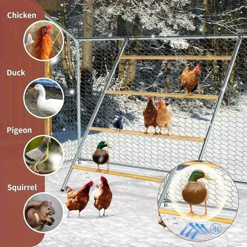 Chicken Coop Roosting Perch Essentials：Perfect for Backyard Poultry, Easy Installation for Chickens (55' L x 40' W)