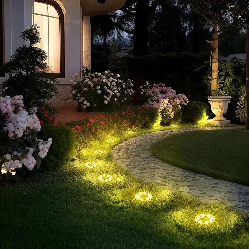 Mini Solar Ground Lights, 8 Pack Solar Lights Outdoor Waterproof, Pathway Lights Solar Powered