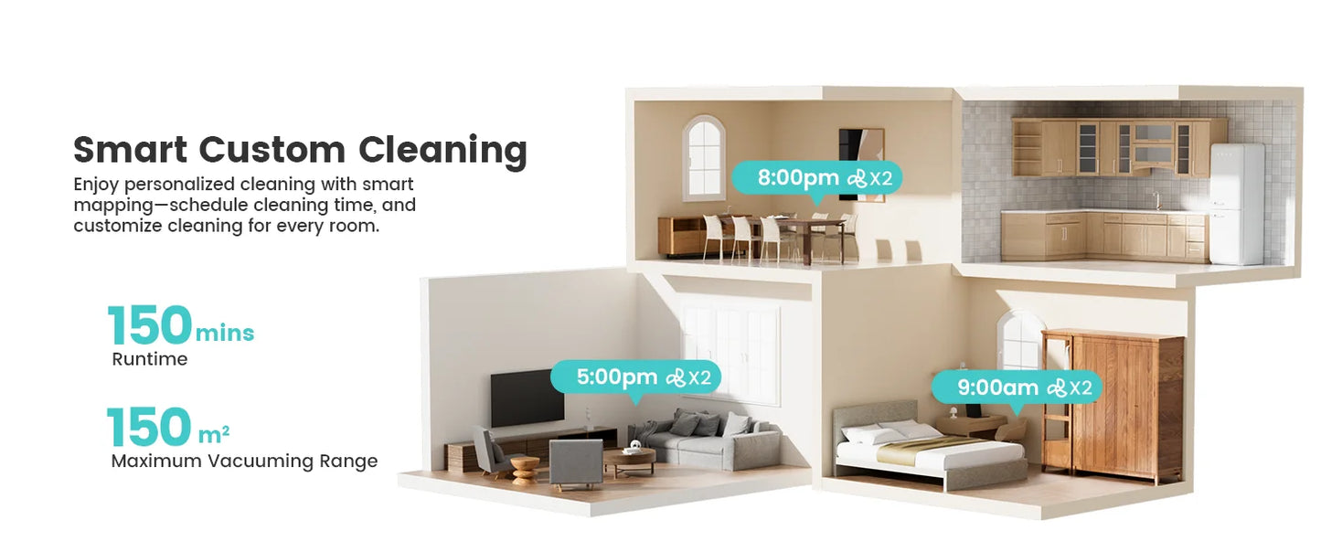 Lefant M330 Pro Robot Vacuum and Mop combo, 5000Pa,dTOF LiDAR Navigation,Compatible with Alexa/Google/WiFi