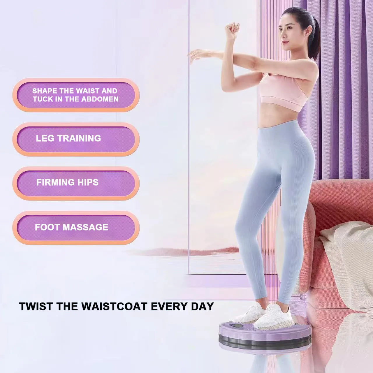 Waist Twisting Disc Magnetic Massage Body Trainer for Abdomen Weight Loss Body Shaping Gym Fitness Equipment