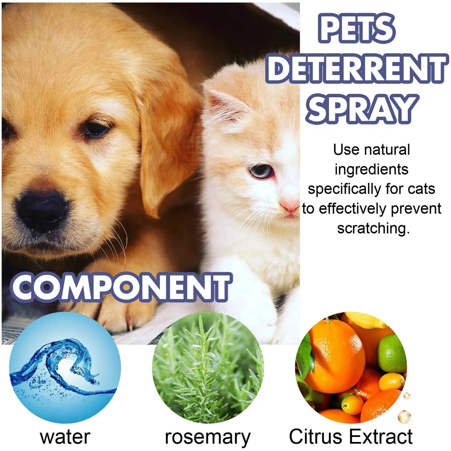 Cat Scratch Deterrent Spray Natural Scratching Training Aid Spray No Stimulation Orange Fragrance Sofa Furniture Protectors