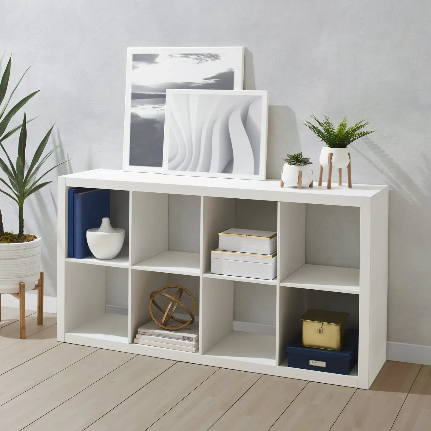 8-Cube Storage Organizer, White Texture