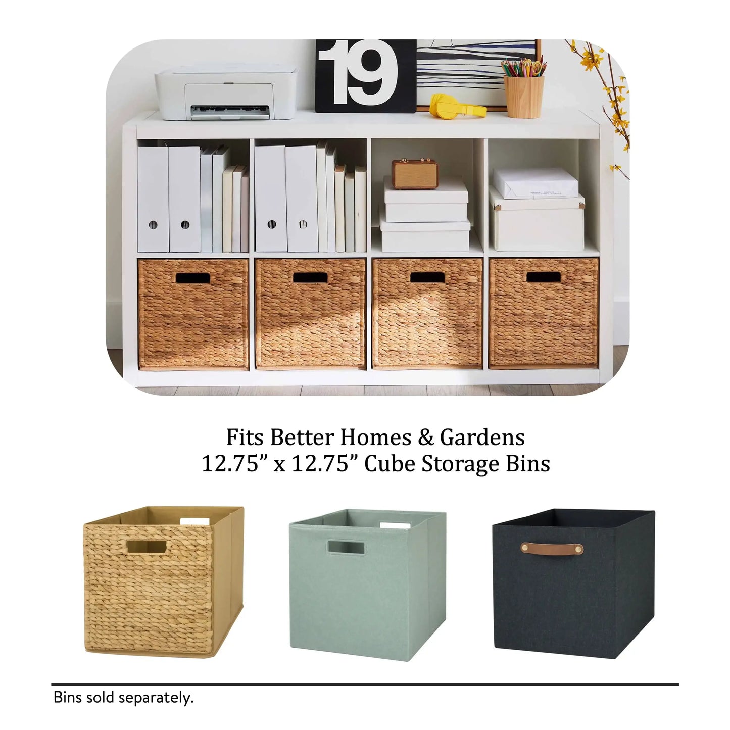 8-Cube Storage Organizer, White Texture
