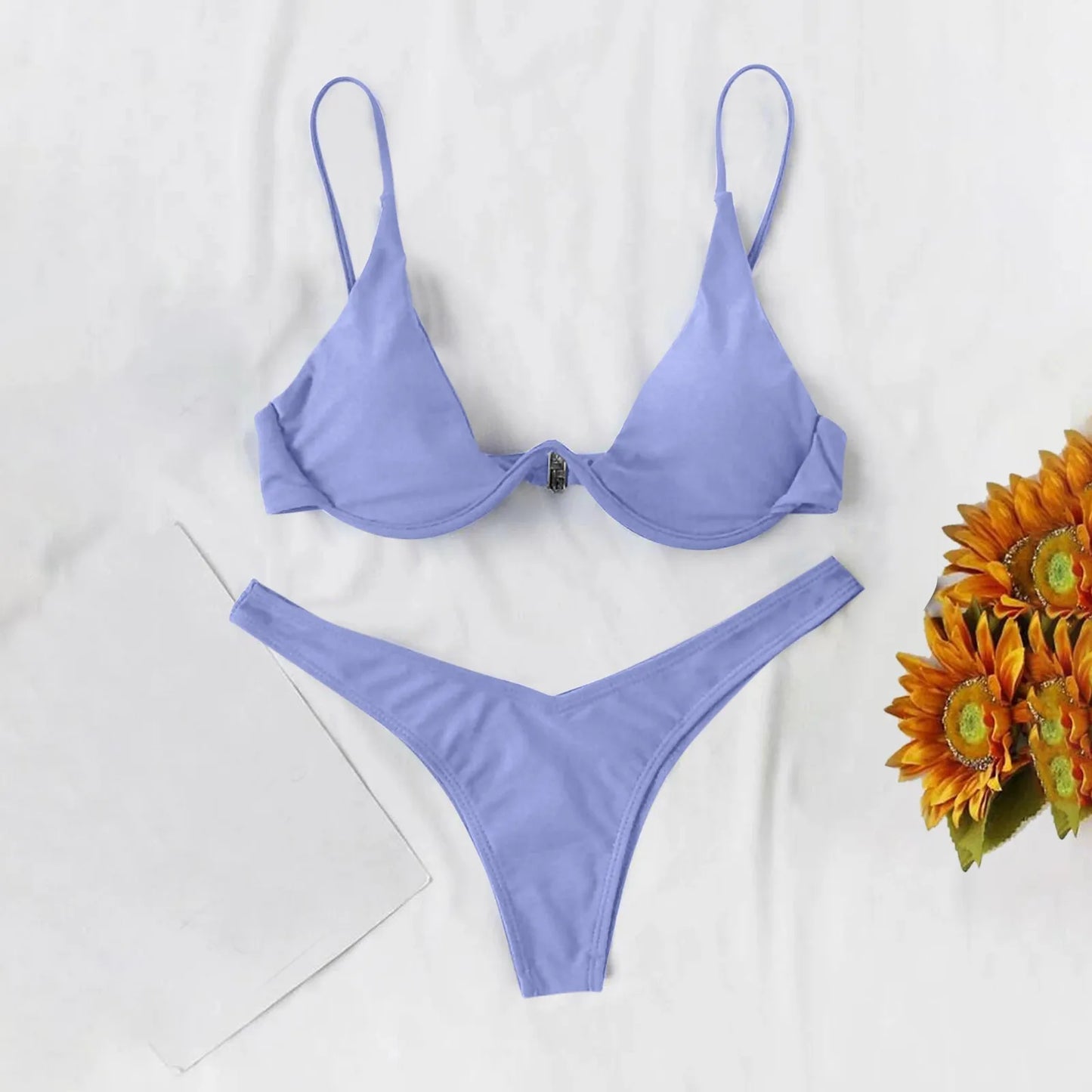 2025 Sexy  Bikini Swimsuit Low Waisted  Beach Bathing Suit   Brazilian Swimwear Two Pieces Sale