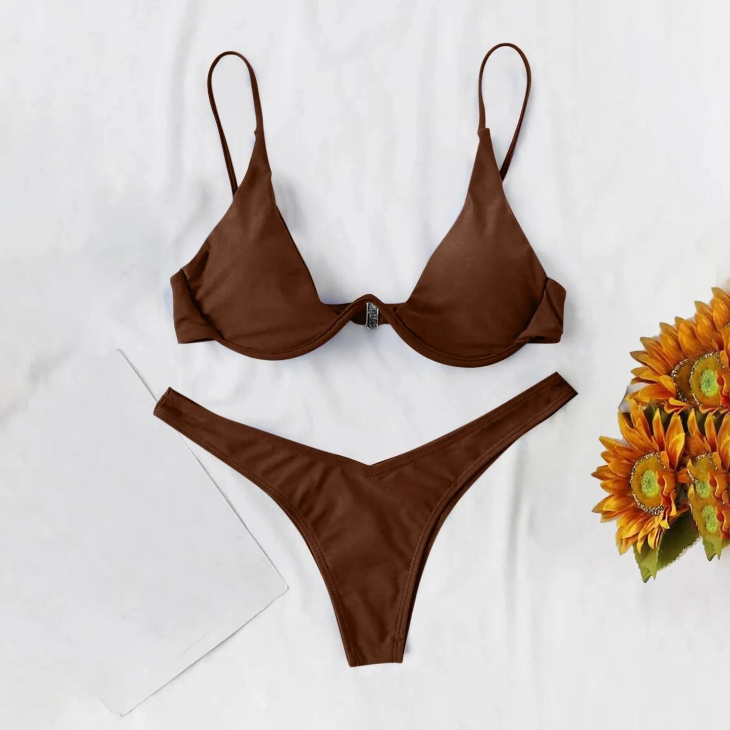2025 Sexy  Bikini Swimsuit Low Waisted  Beach Bathing Suit   Brazilian Swimwear Two Pieces Sale