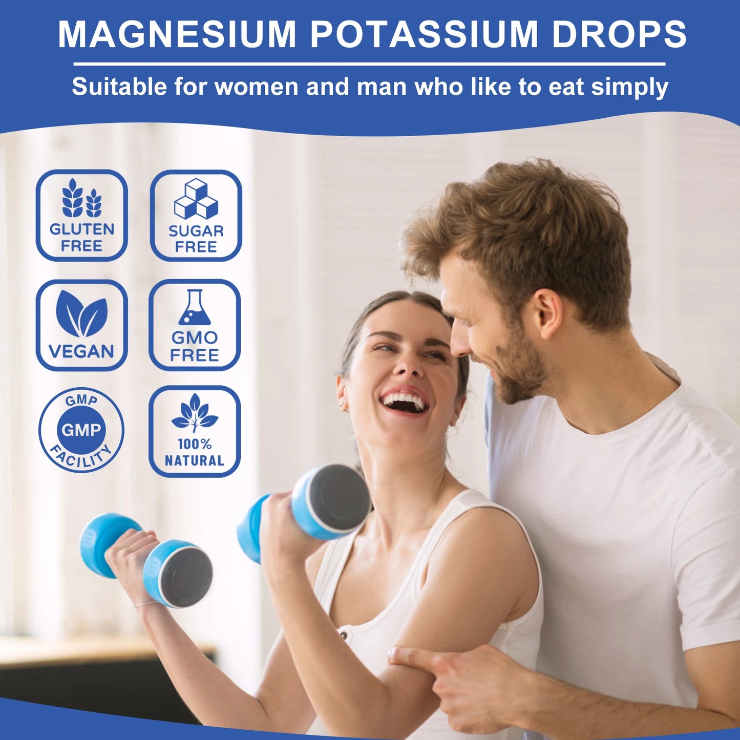Potassium Magnesium Supplement Liquid High Absorption Calm Magnesium Complex 500mg Potassium 99mg Calcium Vitamin D3 Zinc