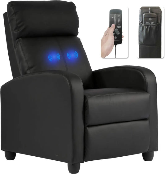Recliner Chair for Living Room Modern Wingback Sofa Home Theater Seating Push Back Reclining Chair with Lumbar Support