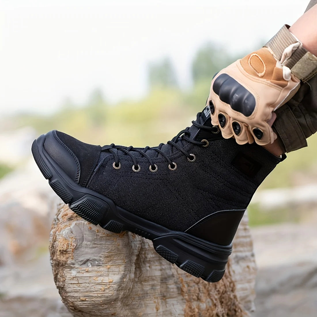 Men's Industrial Safety Shoes Steel Toe Cap Anti Smash Anti Puncture Outsole Outdoor Indestructible Construction Work Shoes