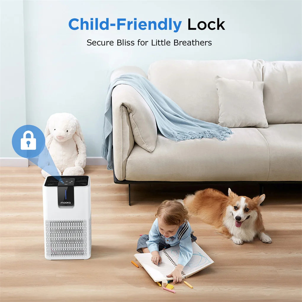 Air Purifier for Home Large Room Allergies Pet Hair in Bedroom, Covers Up to 1250 ft² ,H13 HEPA Air Purifier for Pets Dust Odor