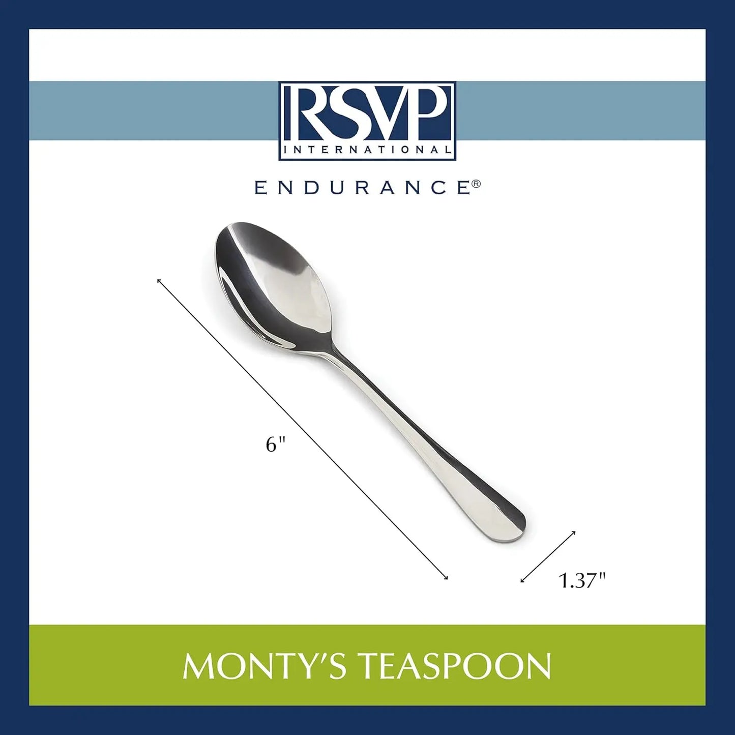 Endurance Flatware Collection Stainless Steel, Dishwasher Safe, Teaspoon