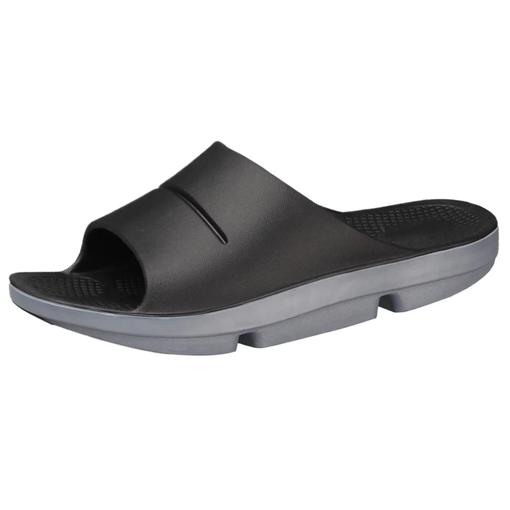 Mens Plantar Fasciitis Thick Cushion Slides Arch Support Summer Beach Sandals Lightweight Recovery Footwear for Indoor Outdoor