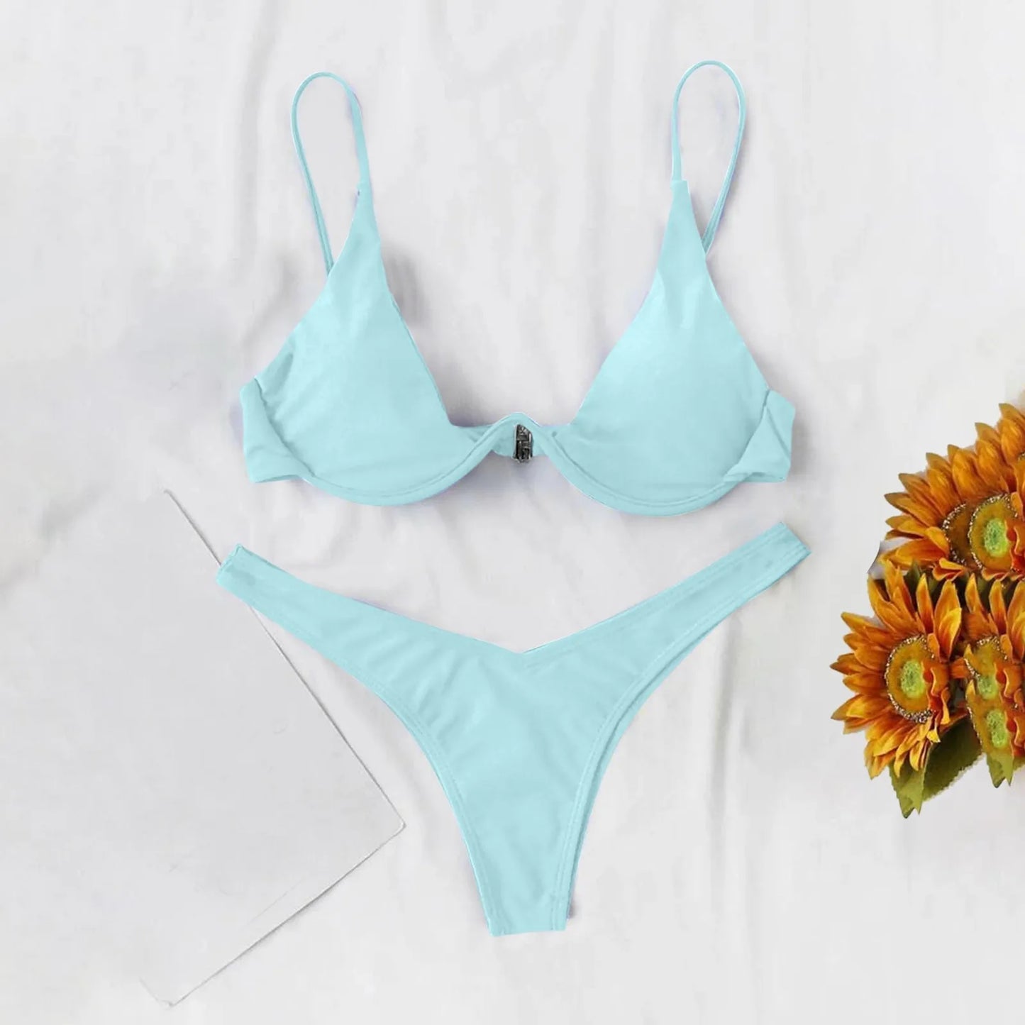 2025 Sexy  Bikini Swimsuit Low Waisted  Beach Bathing Suit   Brazilian Swimwear Two Pieces Sale