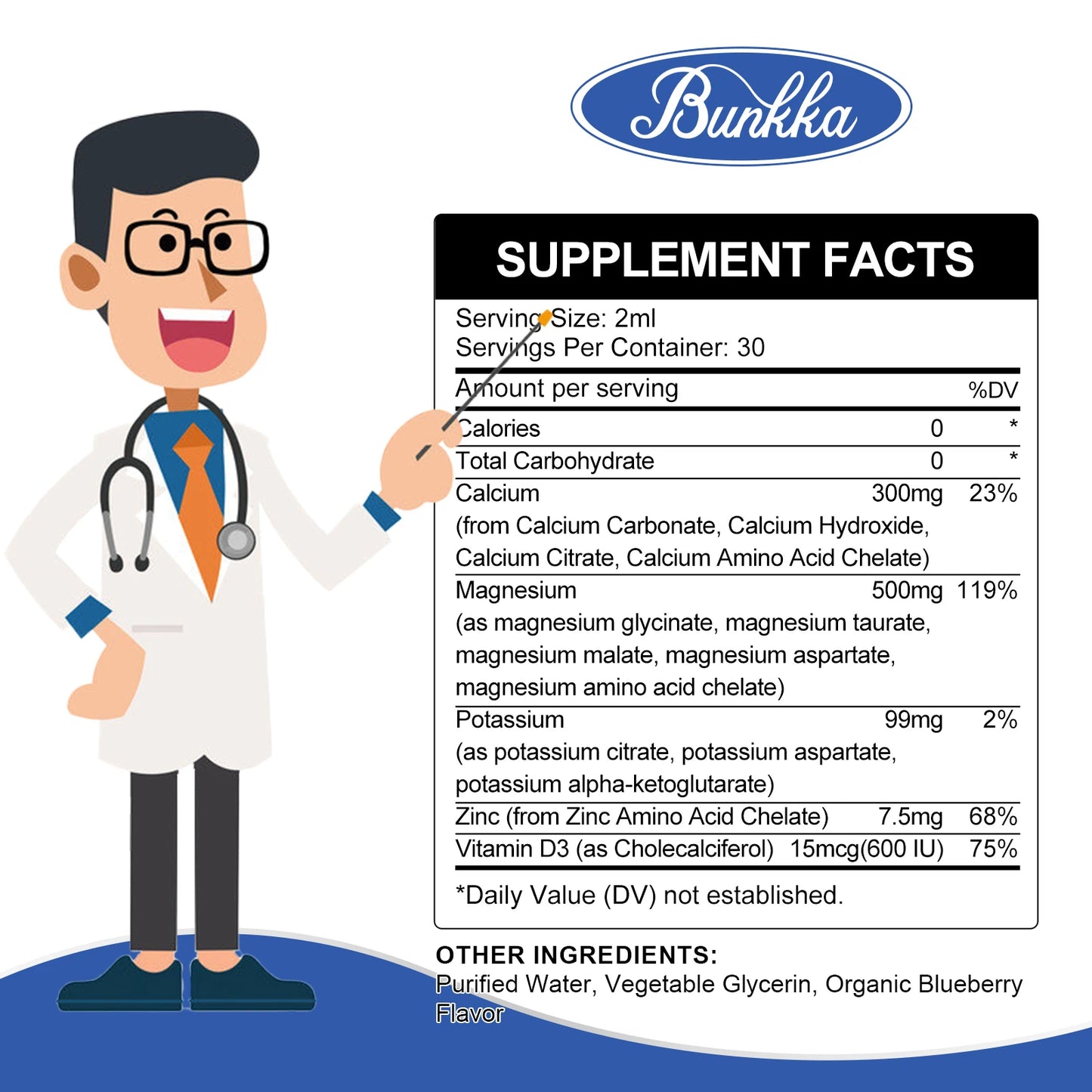 Potassium Magnesium Supplement Liquid High Absorption Calm Magnesium Complex 500mg Potassium 99mg Calcium Vitamin D3 Zinc