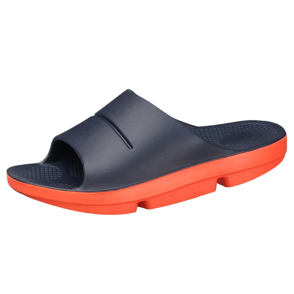 Mens Plantar Fasciitis Thick Cushion Slides Arch Support Summer Beach Sandals Lightweight Recovery Footwear for Indoor Outdoor