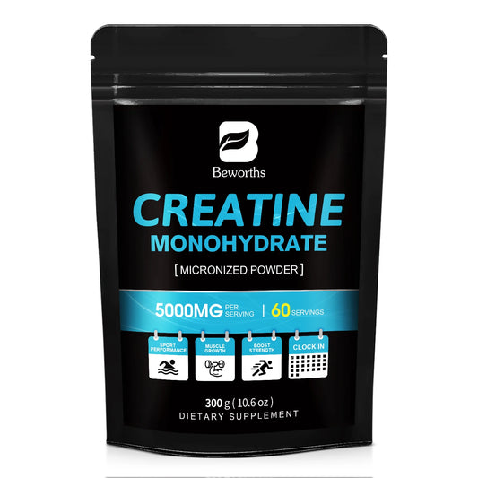 Beworths 300g Creatine Monohydrate Fitness Supplements Build Muscle Endurance Non-GMO Gluten-Free
