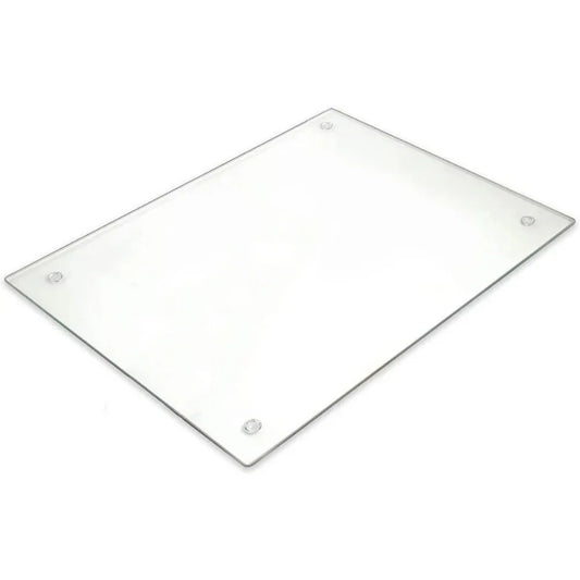 Tempered Glass Cutting Board – Long Lasting Clear – Scratch Resistant, Shatter, Dishwasher Safe. (Large 12x16")