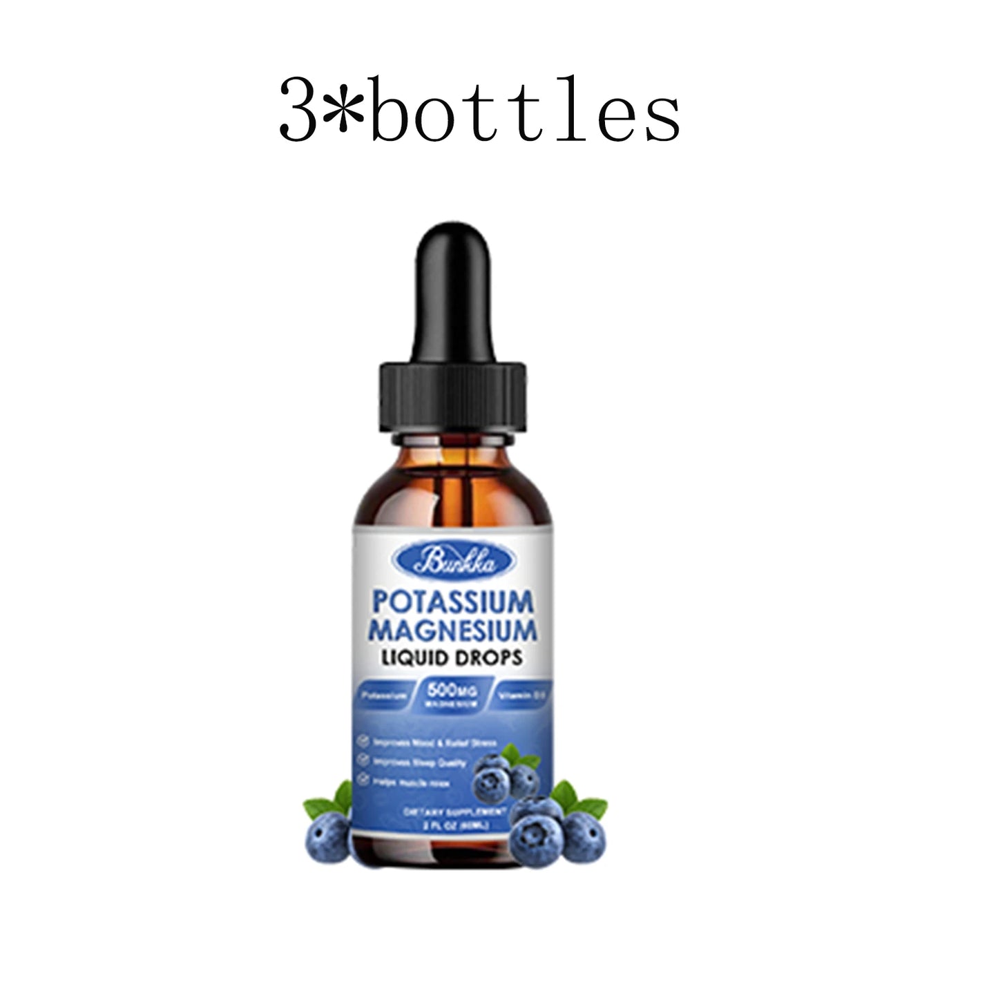 Potassium Magnesium Supplement Liquid High Absorption Calm Magnesium Complex 500mg Potassium 99mg Calcium Vitamin D3 Zinc