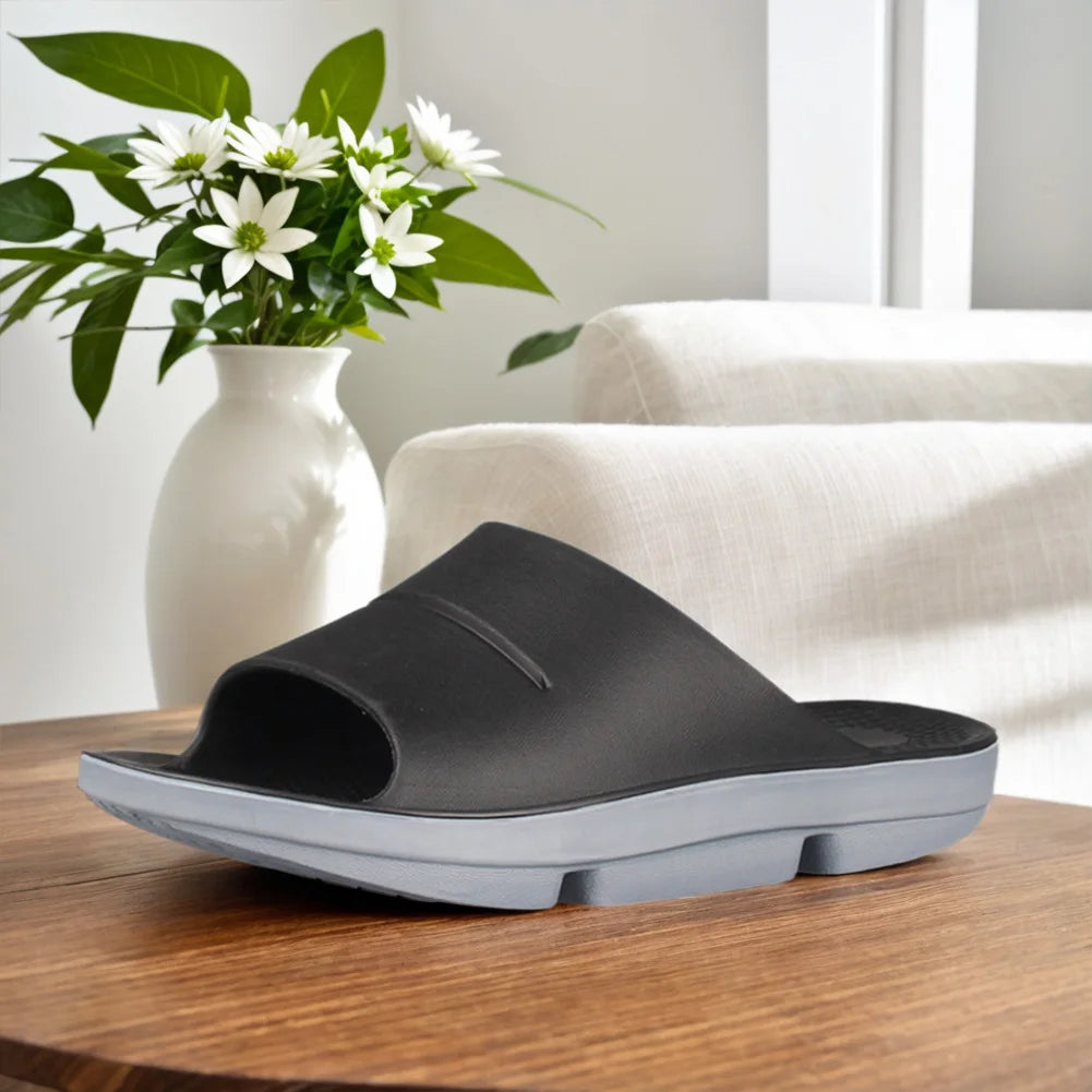 Mens Plantar Fasciitis Thick Cushion Slides Arch Support Summer Beach Sandals Lightweight Recovery Footwear for Indoor Outdoor