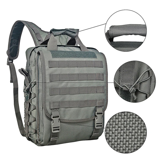 Molle Laptop Bag Tactical Messenger Bag Computer Backpack Fanny Belt Shoulder Camping Outdoor Sports Bag