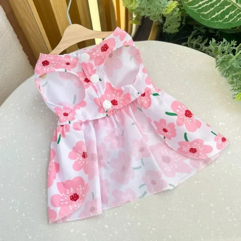 Puppy Skirt Spring Summer Dog Princess Dress Pet Skirt Cute Dog Dress Bow Lace for Small Medium Puppy Poodle Chihuahua Dog Cloth