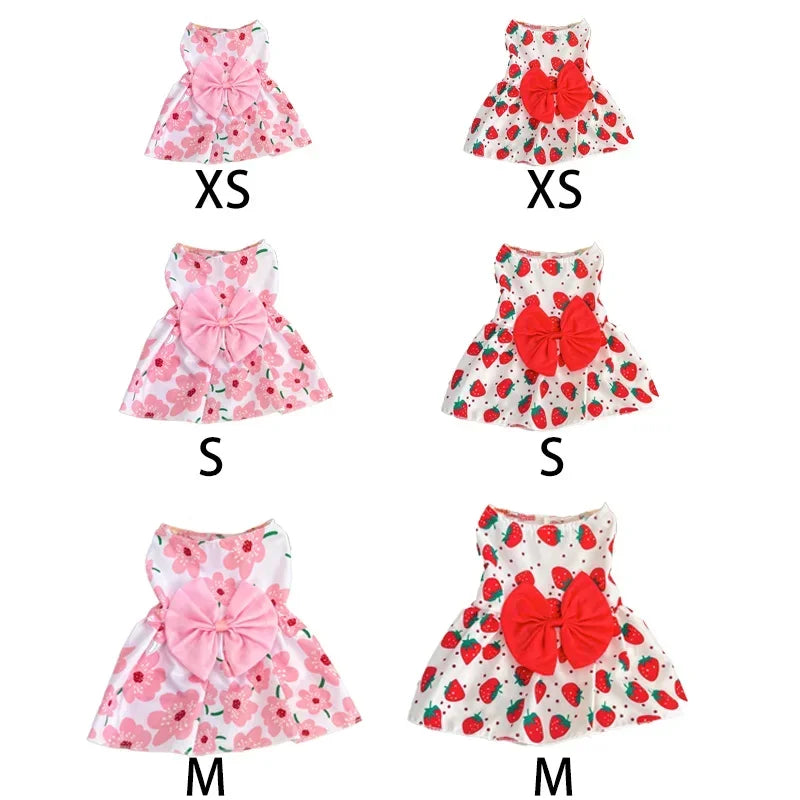 Puppy Skirt Spring Summer Dog Princess Dress Pet Skirt Cute Dog Dress Bow Lace for Small Medium Puppy Poodle Chihuahua Dog Cloth
