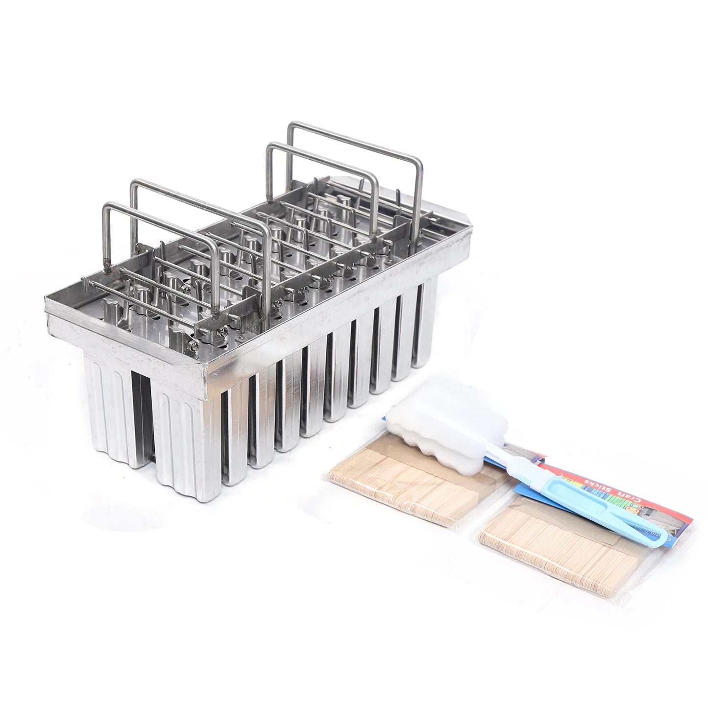 20-Cavity Stainless Steel Ice Pop Mold, Food-Grade Material, Easy to Clean, Ideal for Homemade Healthy Popsicles