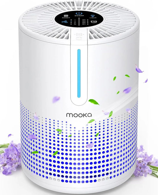 Air Purifiers for Bedroom Home 430 Sq.Ft, H13 HEPA Filter Small Portable Air Purifier for Car RV