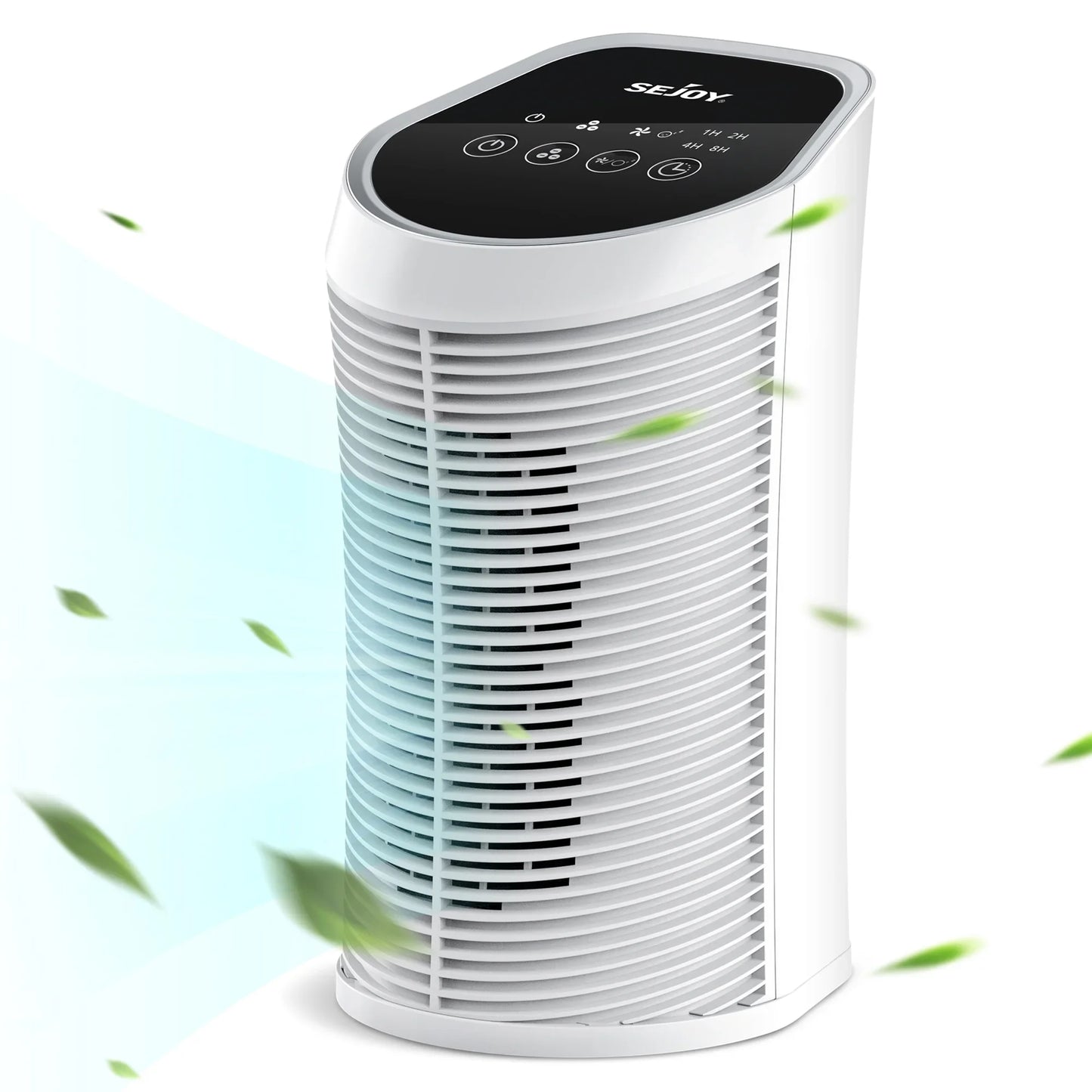 Sejoy 25W HEPA Air Purifiers For Bedroom 200 sq.ft Portable Air Cleaner For Smoke Pollen Hair Smell Air Purifier with Sleep Mode