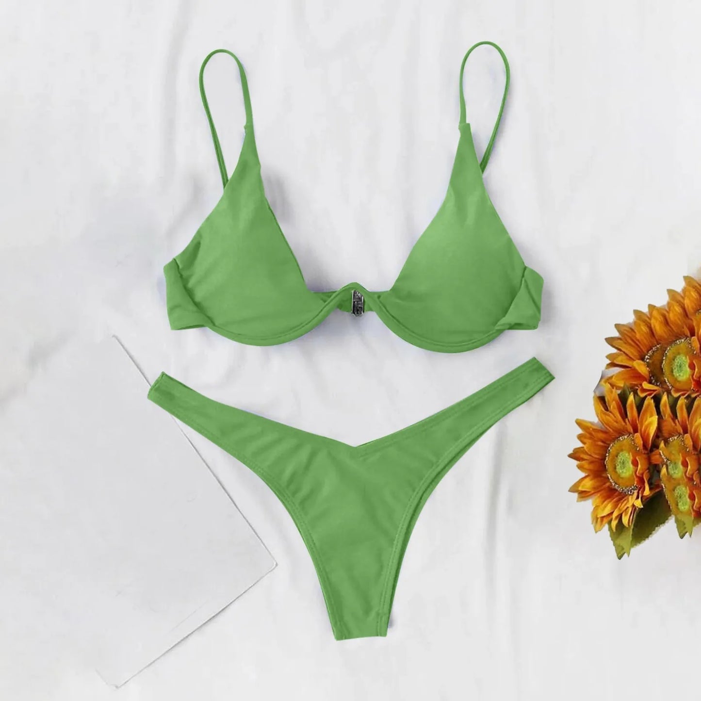 2025 Sexy  Bikini Swimsuit Low Waisted  Beach Bathing Suit   Brazilian Swimwear Two Pieces Sale