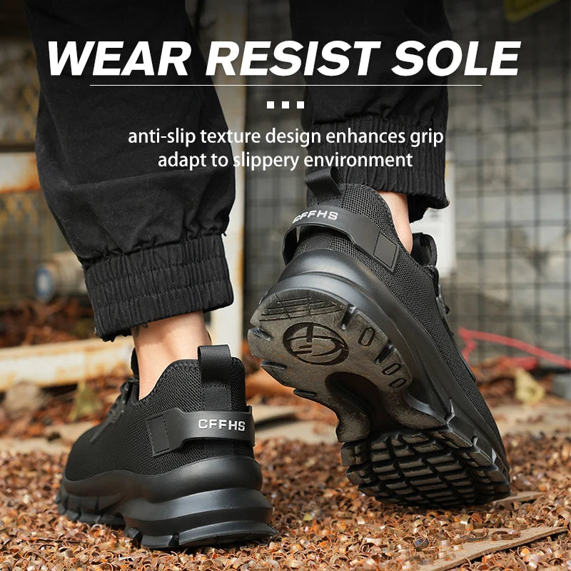 Soft Soled Comfortable Anti Smash Anti Puncture Breathable Safety Shoes for Men